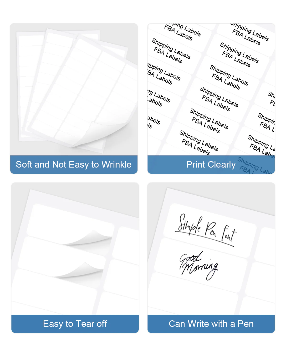 Address Labels, Shipping Labels for Inkjet & Laser Printers, POLONO Mailing Address Labels with 1" x 2 5/8", 3000 Labels, 100 Sheets, - Image 3