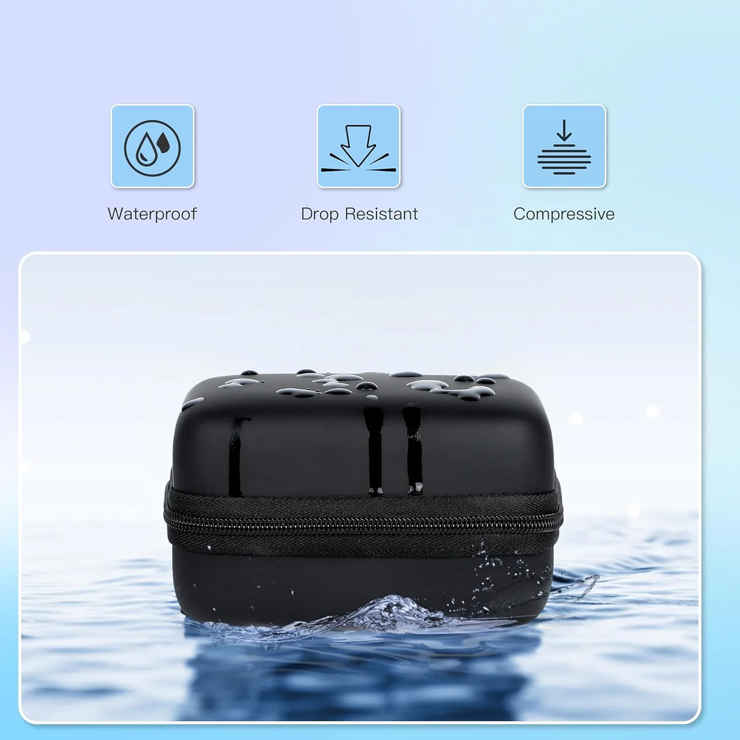 POLONO Genuine Label Printer Case for P31S & L1-A Label Makers, Hard Carry Case for Portable Sticker Printer, Black - Image 3