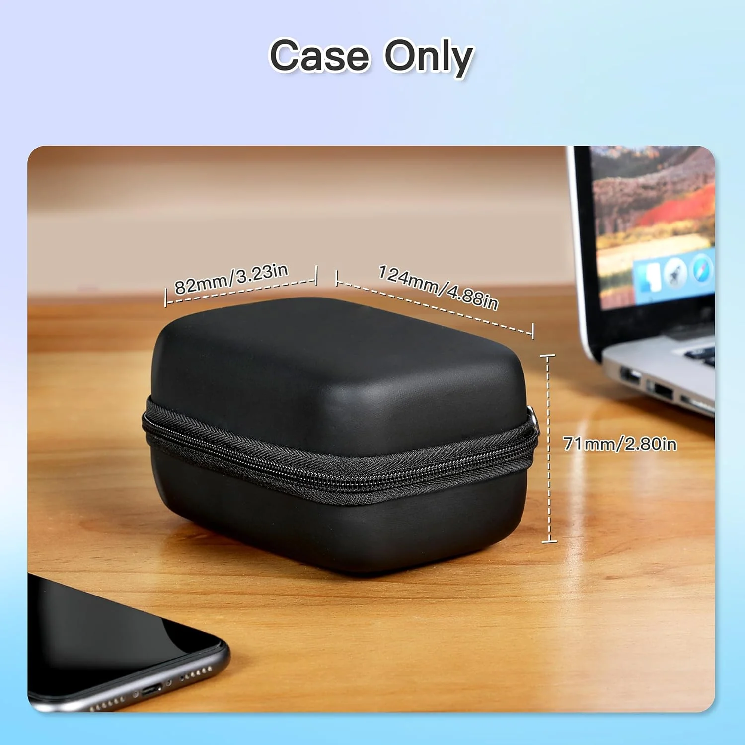 POLONO Genuine Label Printer Case for P31S & L1-A Label Makers, Hard Carry Case for Portable Sticker Printer, Black - Image 6