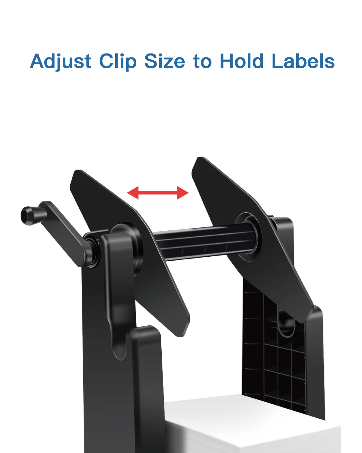 POLONO Label Holder , 2 in 1 Fan-Fold Stack Paper Thermal Label Holder for Rolls and Fanfold Labels, Shipping Label Holder for Desktop Label Printer Accessory for Home, Office (Black) - Image 4