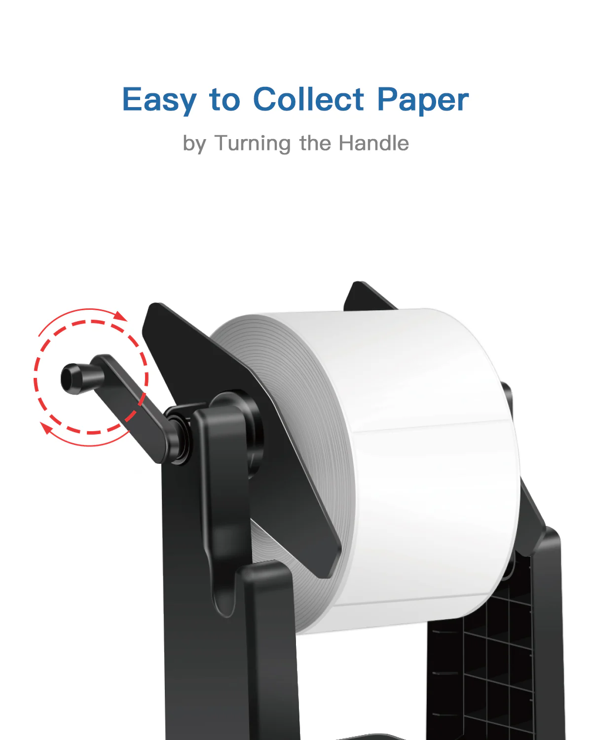 POLONO Label Holder , 2 in 1 Fan-Fold Stack Paper Thermal Label Holder for Rolls and Fanfold Labels, Shipping Label Holder for Desktop Label Printer Accessory for Home, Office (Black) - Image 5