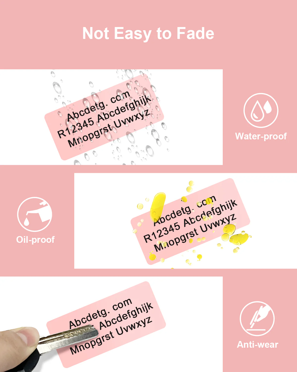 POLONO 2.25”x1.25” Direct Thermal Label, Self-Adhesive Address Shipping Thermal Stickers, UPC Barcodes, Adhesive Multi-Purpose Labels Compatible with Zebra & Rollo Label Printers (1000 Labels, Pink） - Image 4