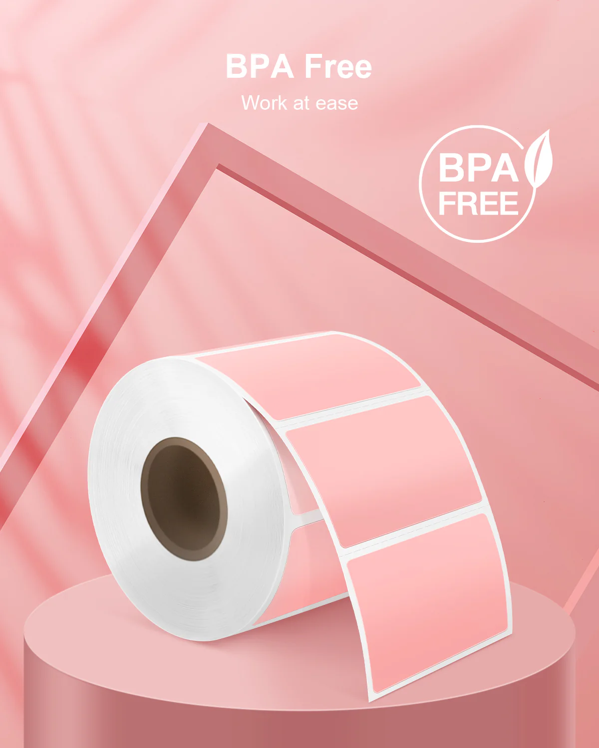 POLONO 2.25”x1.25” Direct Thermal Label, Self-Adhesive Address Shipping Thermal Stickers, UPC Barcodes, Adhesive Multi-Purpose Labels Compatible with Zebra & Rollo Label Printers (1000 Labels, Pink） - Image 5