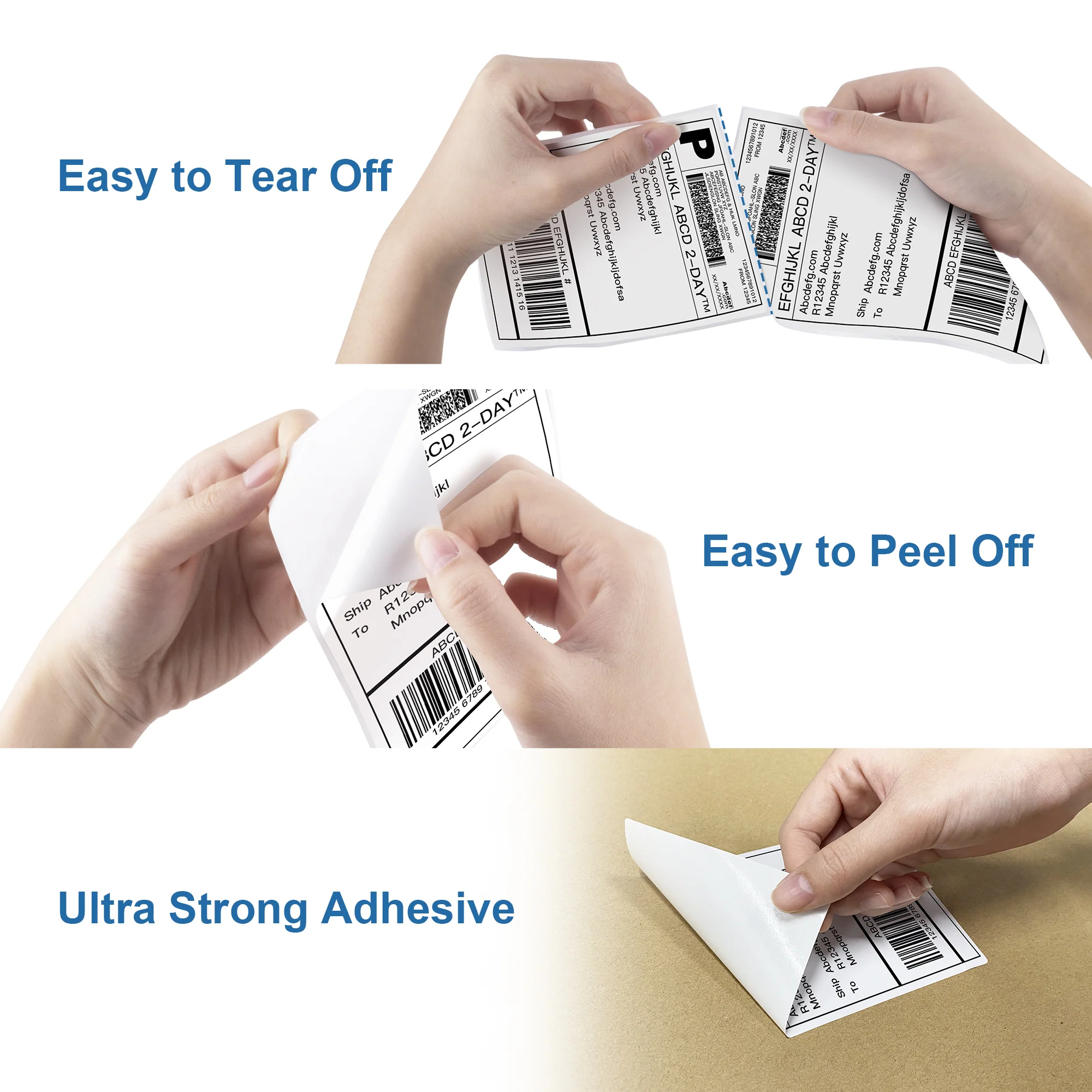 Polono 4"x6" Direct Thermal Shipping Labels, Perforated Postage Thermal Shipping Labels Compatible with MUNBYN, Rollo, IDPRT, Zebra, Fan-Fold Labels, Permanent Adhesive, Commercial Grade, 1000 Labels - Image 6