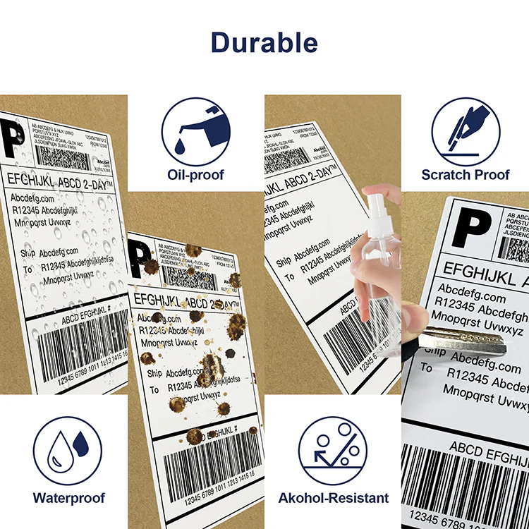 Polono 4"x6" Direct Thermal Shipping Labels, Perforated Postage Thermal Shipping Labels Compatible with MUNBYN, Rollo, Zebra, Fan-Fold Labels, Permanent Adhesive, Commercial Grade, 500 Labels - Image 6