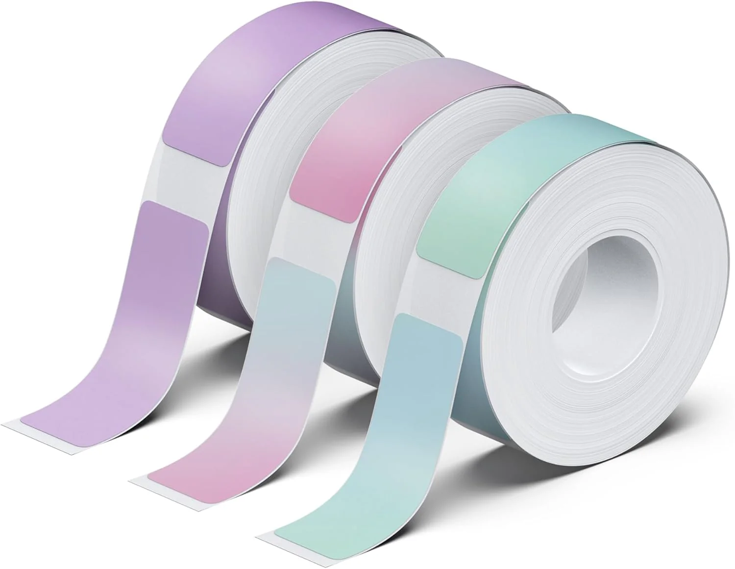POLONO Genuine P31S Label Maker Tape, Self-Adhesive Label Tape, 14x40mm(0.55"x1.57"), Compatible with P31S Label Maker, 540 Labels/3 Roll, Nebula/Galaxy Series Pattern