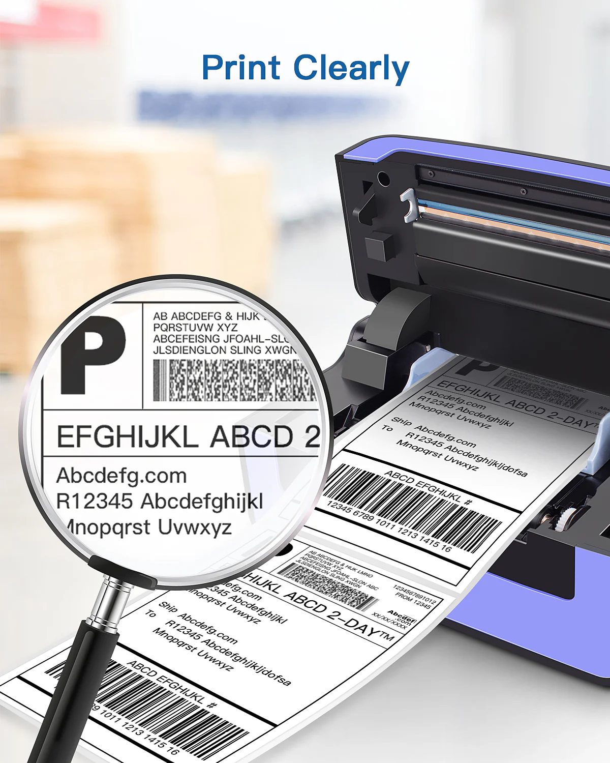Thermal Labels, POLONO 4" x 6" Direct Thermal Shipping Labels (Pack of 500), Perforated Fanfold Labels Compatible with Label Printer, MUNBYN, Rollo, IDPRT SP420, SP410, POLONO PL60, Commercial Grade - Image 4