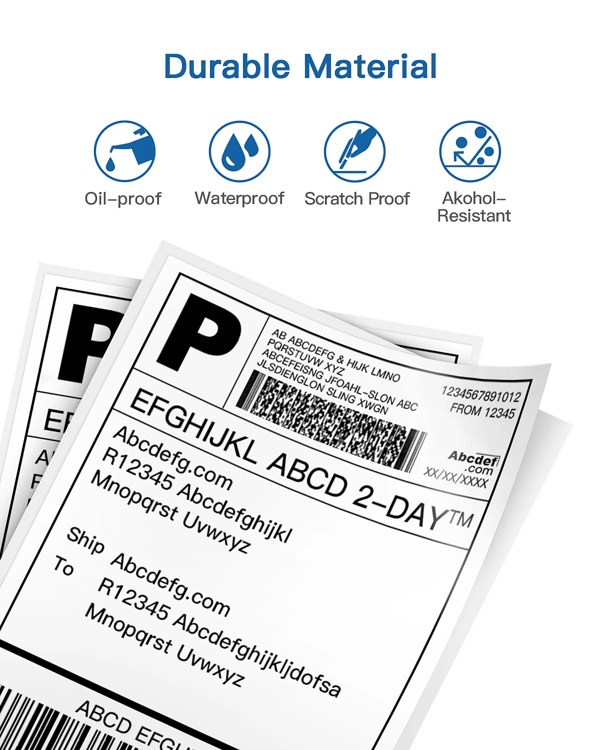 Thermal Labels, POLONO 4" x 6" Direct Thermal Shipping Labels (Pack of 500), Perforated Fanfold Labels Compatible with Label Printer, MUNBYN, Rollo, IDPRT SP420, SP410, POLONO PL60, Commercial Grade - Image 6